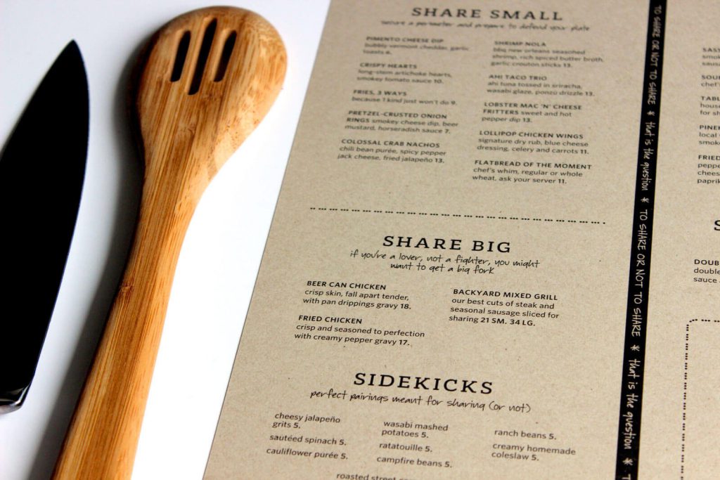 firefly kitchen and bar menu